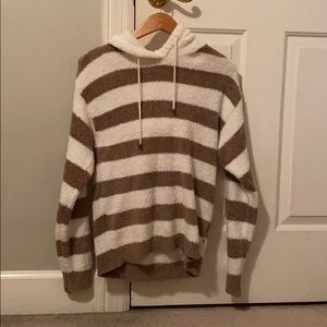 fuzzy hooded sweater